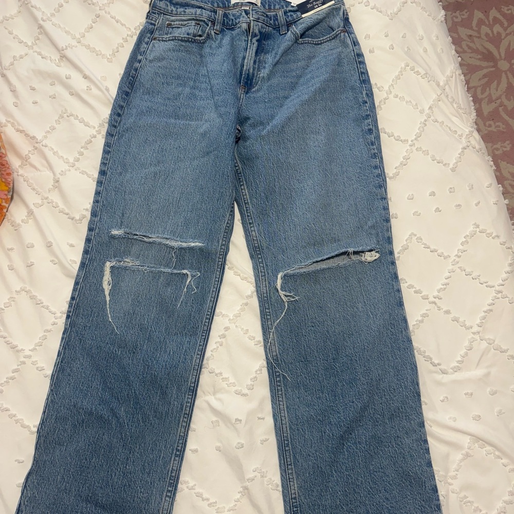 Abercrombie & Fitch Blue Straight Leg Jeans